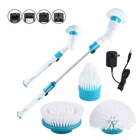 Best Electric Spin Scrubber Cleaning Brush Cordless Chargeable Bathroom Cleaner With Extension