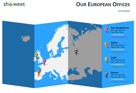 Europe Map Powerpoint Template Showeet