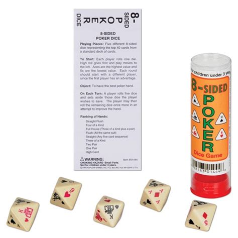 You can play with fewer or more people than 12, but you need everyone to be in a group of four to play. 8-Sided Poker Dice Game - PartyCheap
