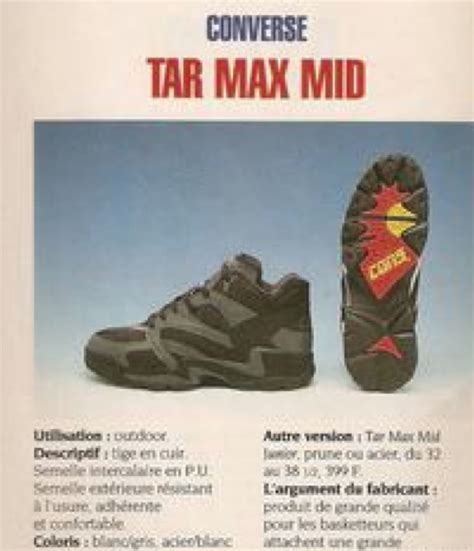 Converse Tar Max Mid Basketball Shoe 1992