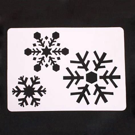 Printable Window Snow Spray Stencils