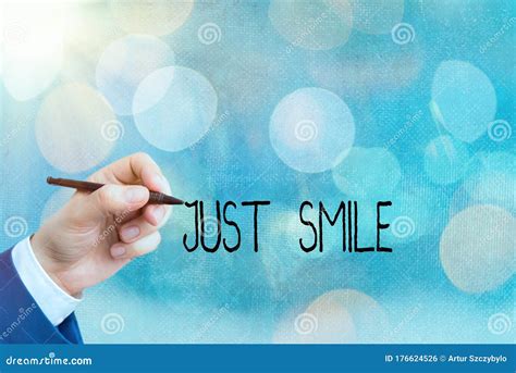 Conceptual Hand Writing Showing Just Smile Business Photo Text Assume