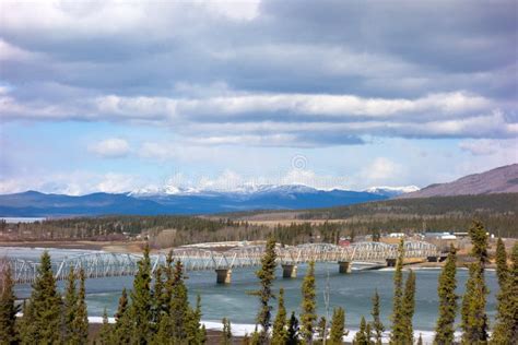 Crossing A Lake In The Yukon Territories In The Springtime Stock Image