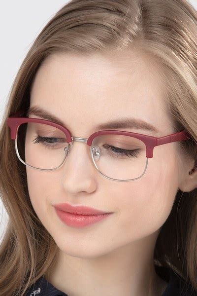 yokote matte burgundy metal eyeglasses eyebuydirect