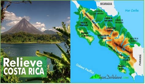 Relieve De Costa Rica Mapa Cordilleras Llanuras Va