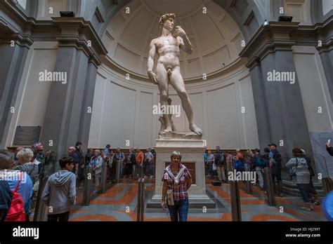 Florence Italy October 24 2015 Michelangelo David Statue In