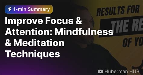 Improve Focus And Attention Mindfulness And Meditation Techniques — Eightify