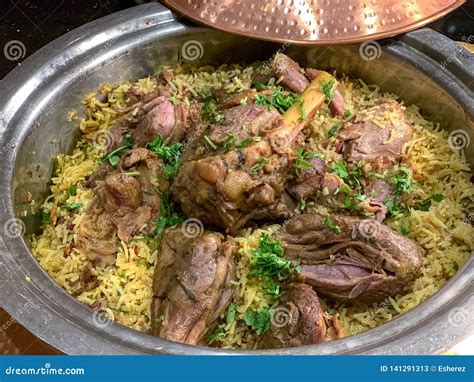 Rice Biryani And Lamb A Traditional Arab Dish Mandi Haneethmadfoon
