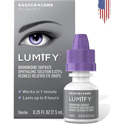 Lumify Brimonidine Tartrate Ophthalmic Solution 0025 Redness Reliever
