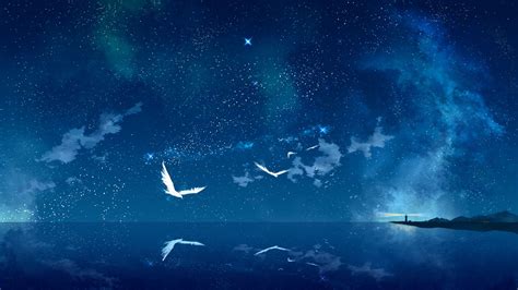 Anime Night Sky Wallpapers Top Free Anime Night Sky