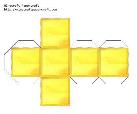 Papercraft Gold Block Minecraft Printables Minecraft Blocks