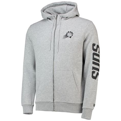 Youth gray phoenix suns primary logo fleece pullover hoodie, boy's, size: NBA Phoenix Suns New Era Core Full Zip Hoodie Mens | eBay