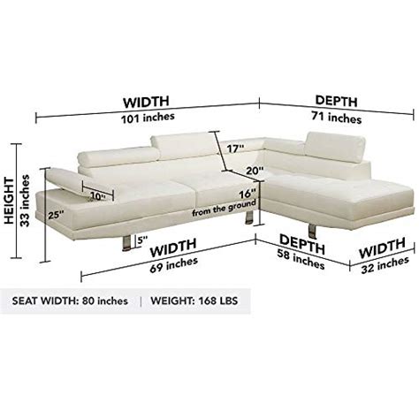 Casa Andrea Milano 2 Piece Modern Contemporary Faux Leather Sectional