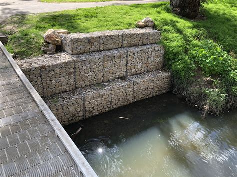 River Torrens Gabion Retaining Wall In 2021 River Garden Gabion
