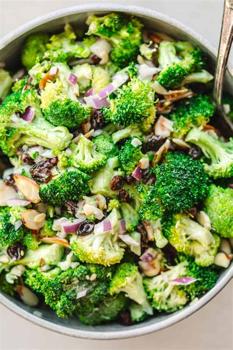 Vegetarian Broccoli Salad Creamy And Crunchy Posh Journal