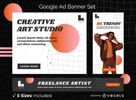 Artist Ads Banner Set Vector Download