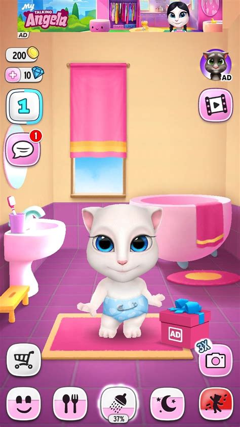 Put on your gold run outfit and start running! Download My Talking Angela 3.6.2 iPhone - Free