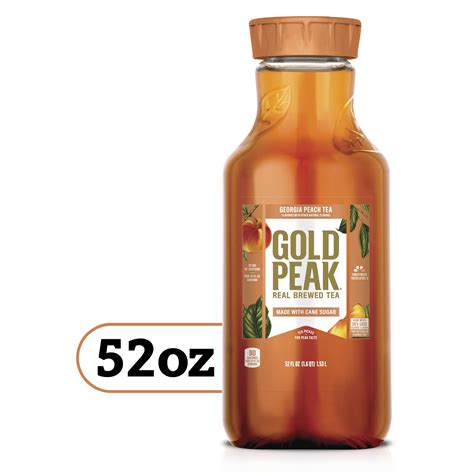 Gold Peak Peach Flavored Iced Tea Drink 52 Fl Oz