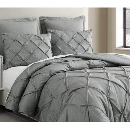 | ultra soft plush grey faux fur comforter set : Estellar 3pc Light Grey Comforter Set Queen Size Pinch ...