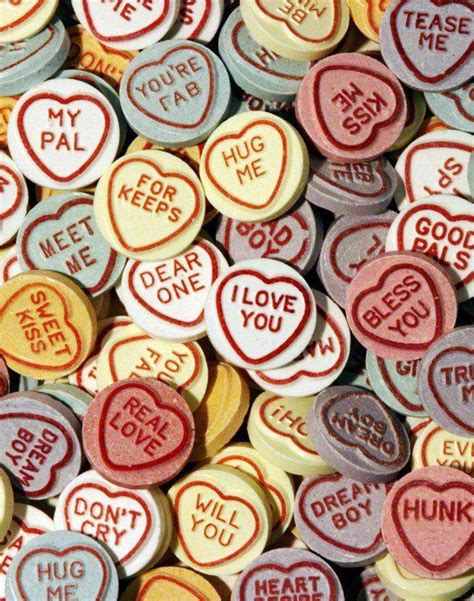 Conversation Candy Hearts Love Heart Sweets Retro Sweets Heart Candy