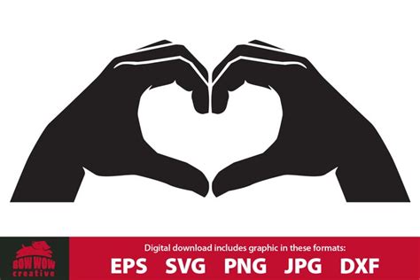 Heart Hands Love Sign Svg Cutting File And Clipart