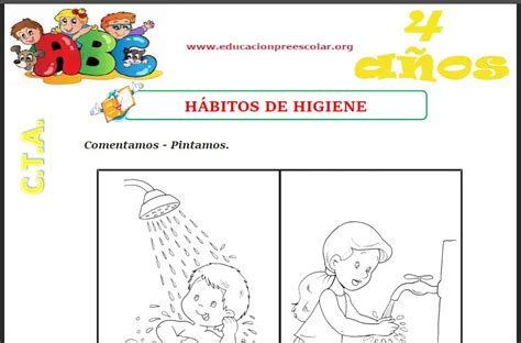 Fichas De Hábitos De Higiene Para Niños De 4 Años — Educación Preescolar