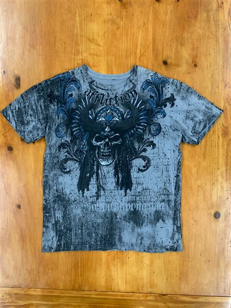 Vintage Affliction Los Angeles Skull T Shirt Grailed