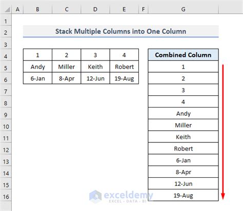 How To Combine Multiple Columns Into One Column In Excel Printable