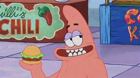 Patrick Star Because Patrick Star Eating A Krabby Patty