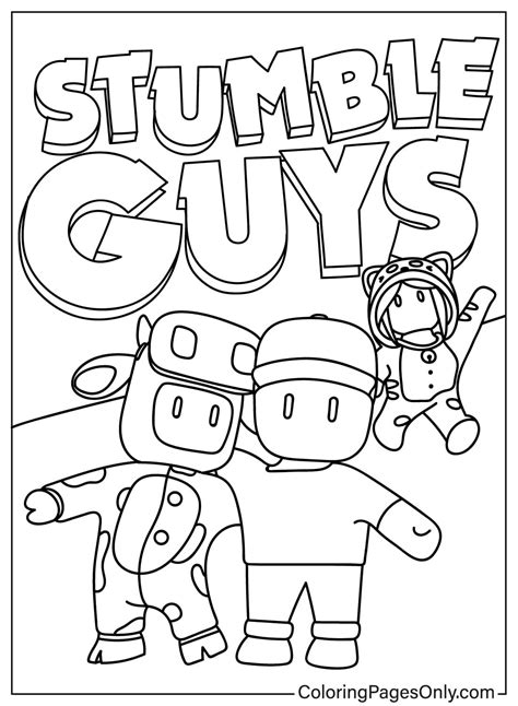 Stumble Guys Printable Coloring Page Free Printable Coloring Pages
