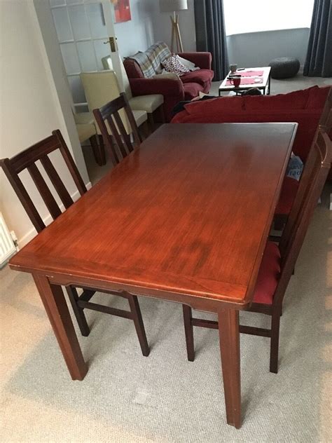 Solid Mahogany Dining Table And 4 Chairs In Whinmoor West Yorkshire