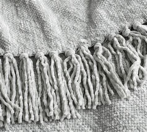 Chenille Fringe Throw Blanket Pottery Barn