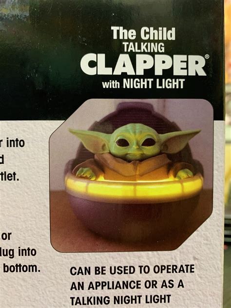 Grogu Baby Yoda The Child Talking Clapper Night Light Lampar Meses