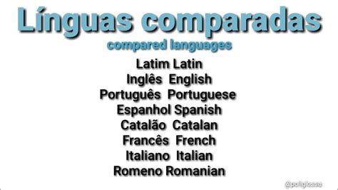 Romance Languages Comparison Comparação De Línguas Latinas🇪🇸🇮🇹🇵🇹🇹🇩