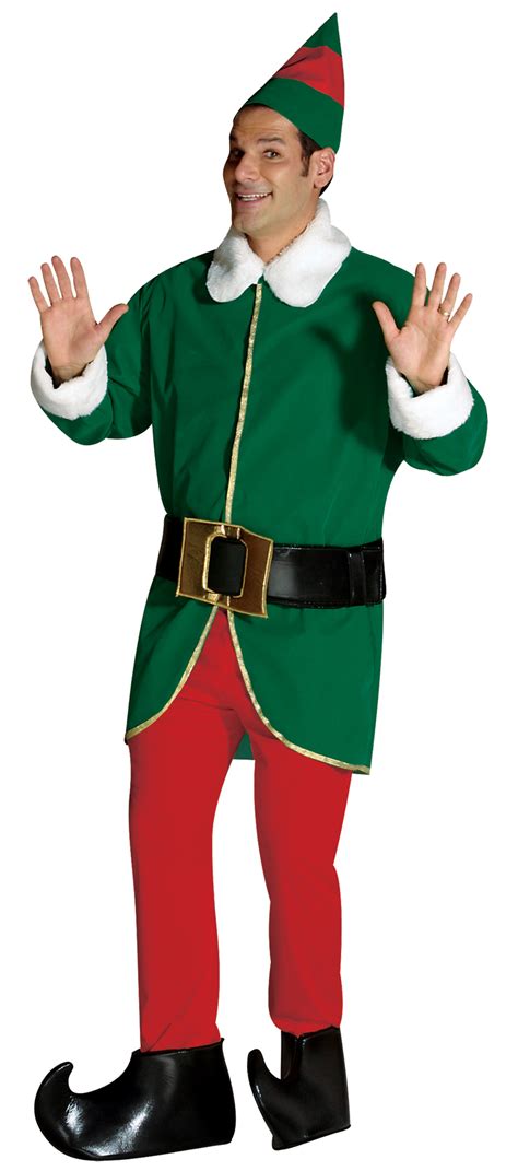 Elf Green Red Adult Costume