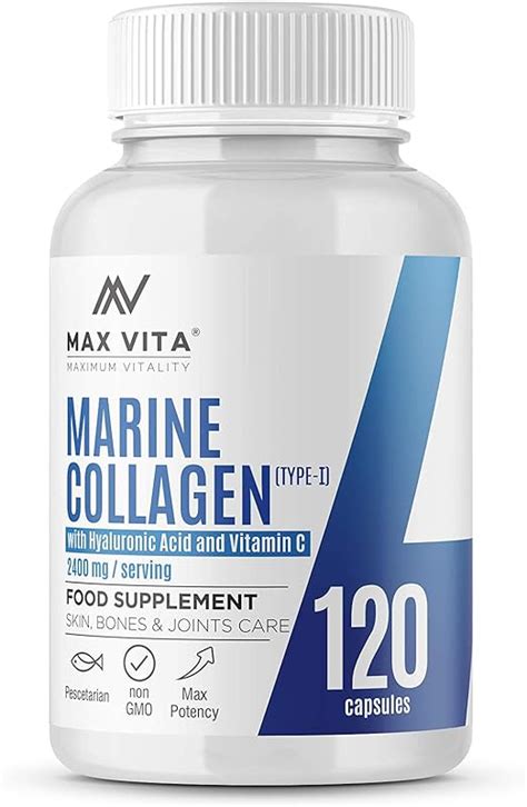 Marine Collagen Type Mg Capsules Supplement With Hyaluronic