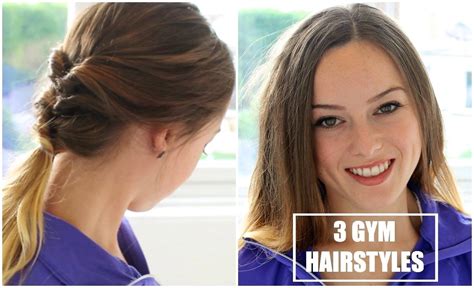 3 Quick And Easy Heatless Gym Hairstyles Workout With Me Gym