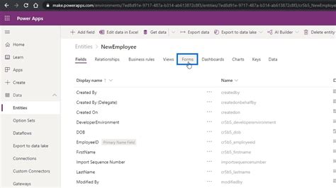 Powerapps Form Adding And Modifying Fields Master Data Skills Ai