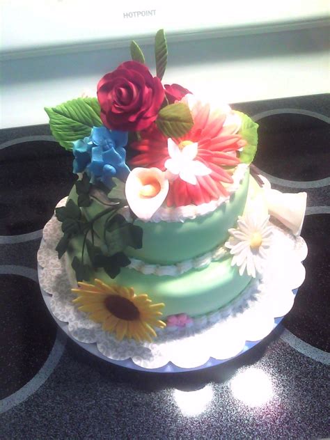 Gumpaste flower dahlia sugar flower for cake decoration | etsy. My First Gum Paste Flower Cake - CakeCentral.com