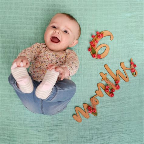 Wooden Cloud Baby Monthly Milestone Set Newborn Monthly Photoshoot