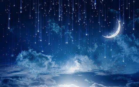 Sky Moonlight Nature Night Stars Clouds 2560 X 1600