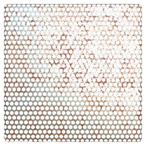 Punched or Perforated Metal Sheet Texture with Rust | Free PBR | TextureCan png image