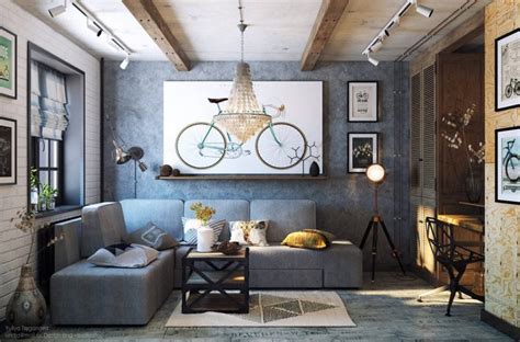Cozy Industrial Living Room Design In Grey Tones Digsdigs