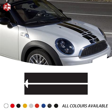 Car Hood Decal Rally Line Bonnet Stripes Engine Cover Sticker For Mini