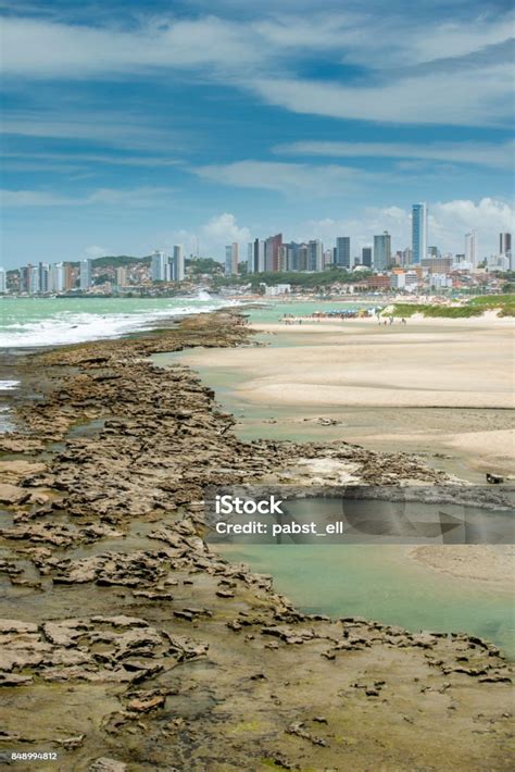 Praia Do Forte Natal City Skyline Breakwater Stock Photo Download