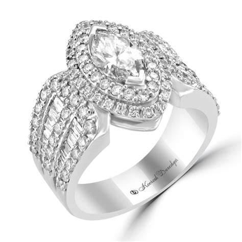 Shop ladies wedding bands online. 14K White Gold Pre-Set Engagement Ring - Elizabeth Style ...