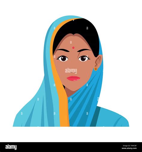 cartoon indian girl