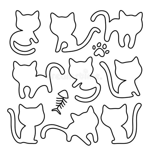 Cats Stencils Stock Illustrations 8 Cats Stencils Stock Illustrations