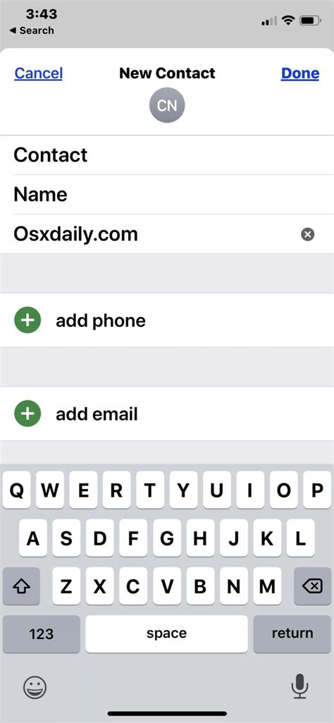 How To Add New Contacts On Iphone