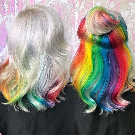 42 Best Pictures Rainbow Blonde Hair 31 Rainbow Hair Color Ideas For